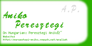 aniko peresztegi business card
